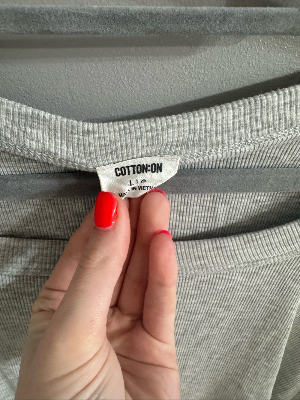 Cotton On Light Gray Scoop Neck Long Sleeve Top - Picture 3 of 3